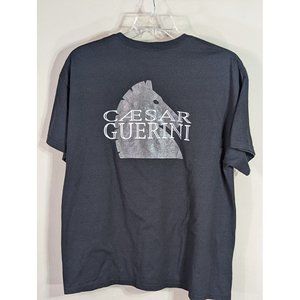 Y2k VNTG Cesar Guerini Graphic T-shirt Hunting Shotgun Metallic Rook Logo Sz XL